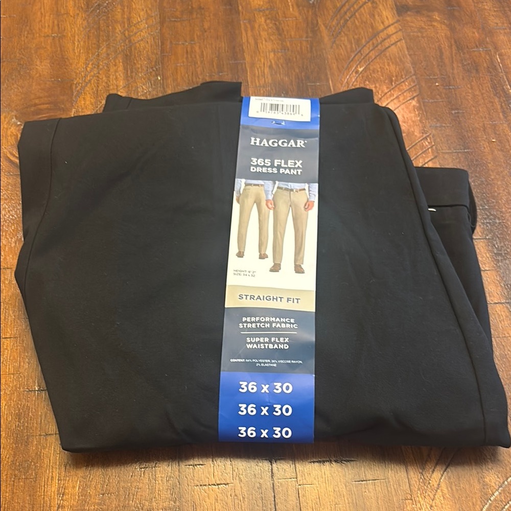 NWT Haggar 365 Flex Black Dress Pants